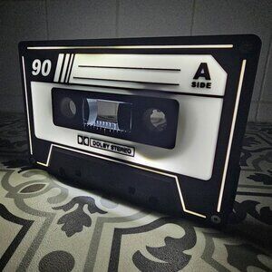 Oversized Retro Cassette Tape – LED‑Lit
